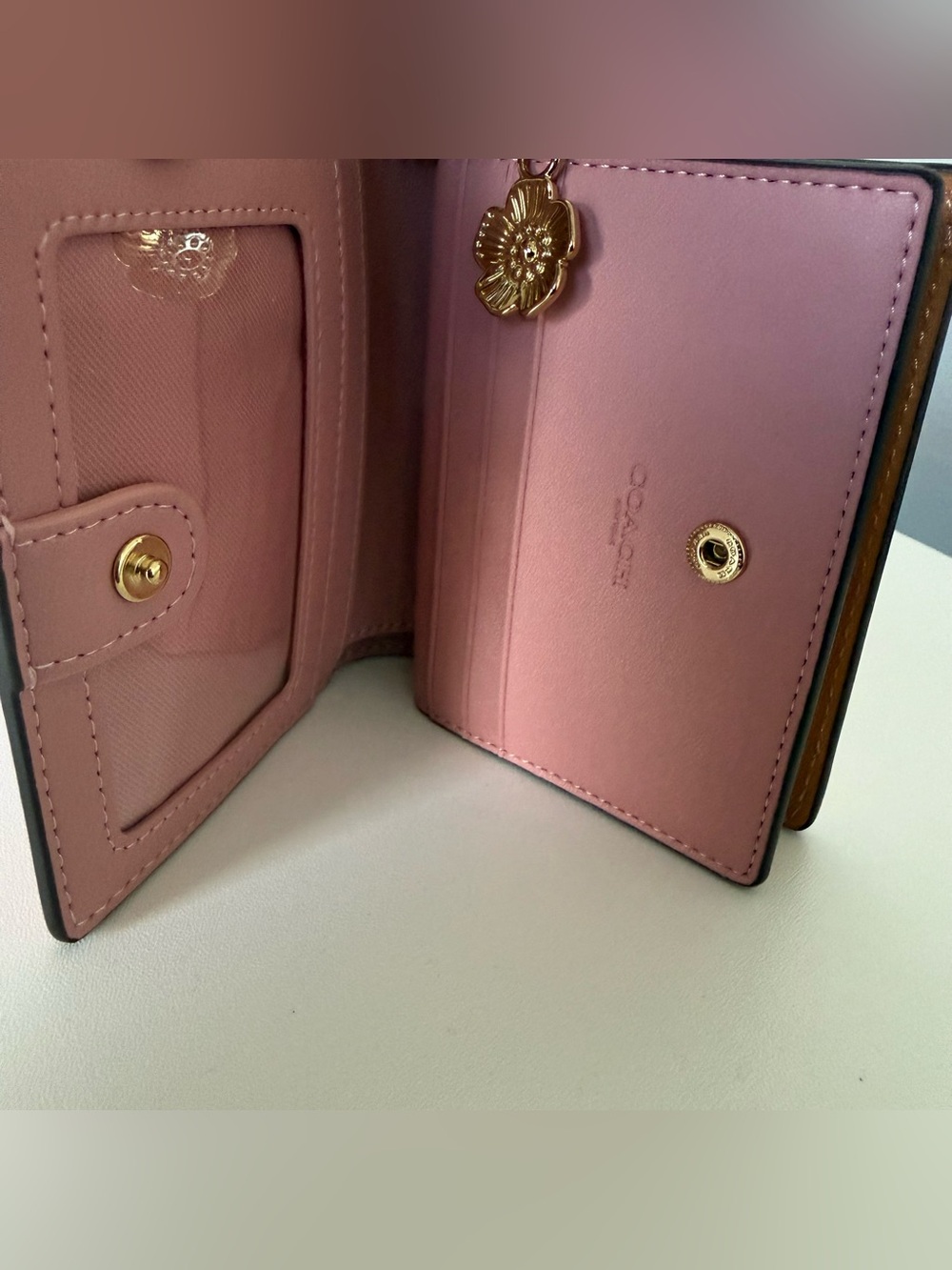 Coach Large Powder Pink Rowan with Matching Pink Wallets and Passport holder - Picture 11 of 15